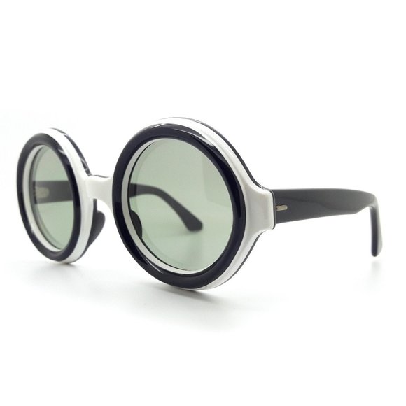 Vintage 70s Sunglasses MonoChrome Hockney Hand Made in France New Old Stock Sun